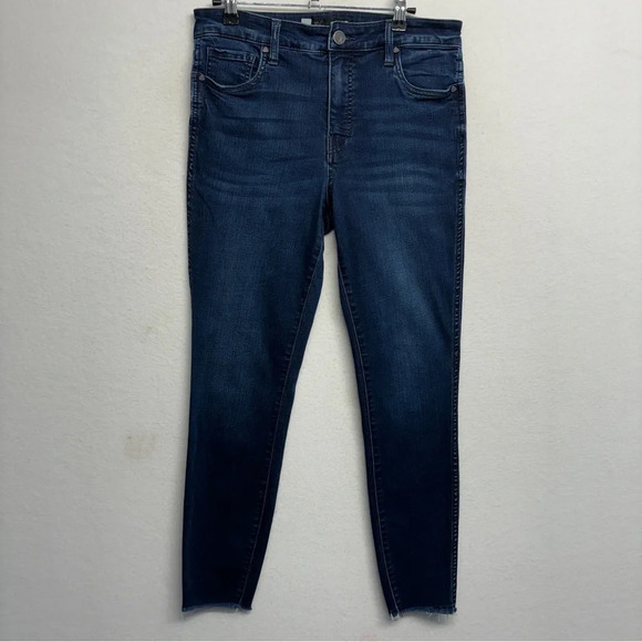 Kut From the Kloth Jeans 6 Skinny Fray Dark Waist Cotton Lyocell Stretch - Picture 1 of 7